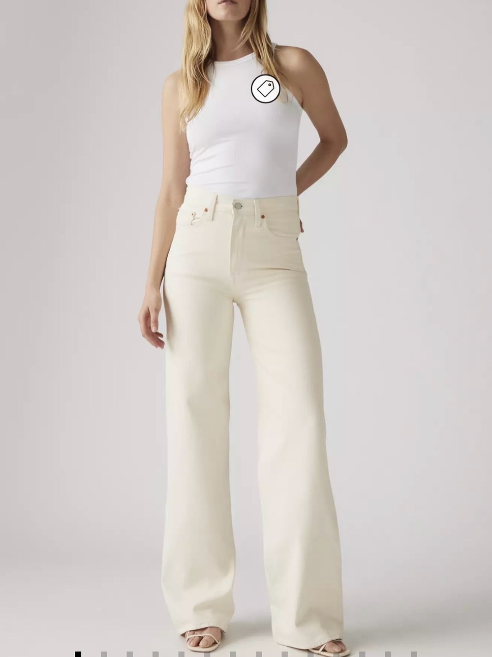 Levi’s Ribcage Wide Leg Ecru